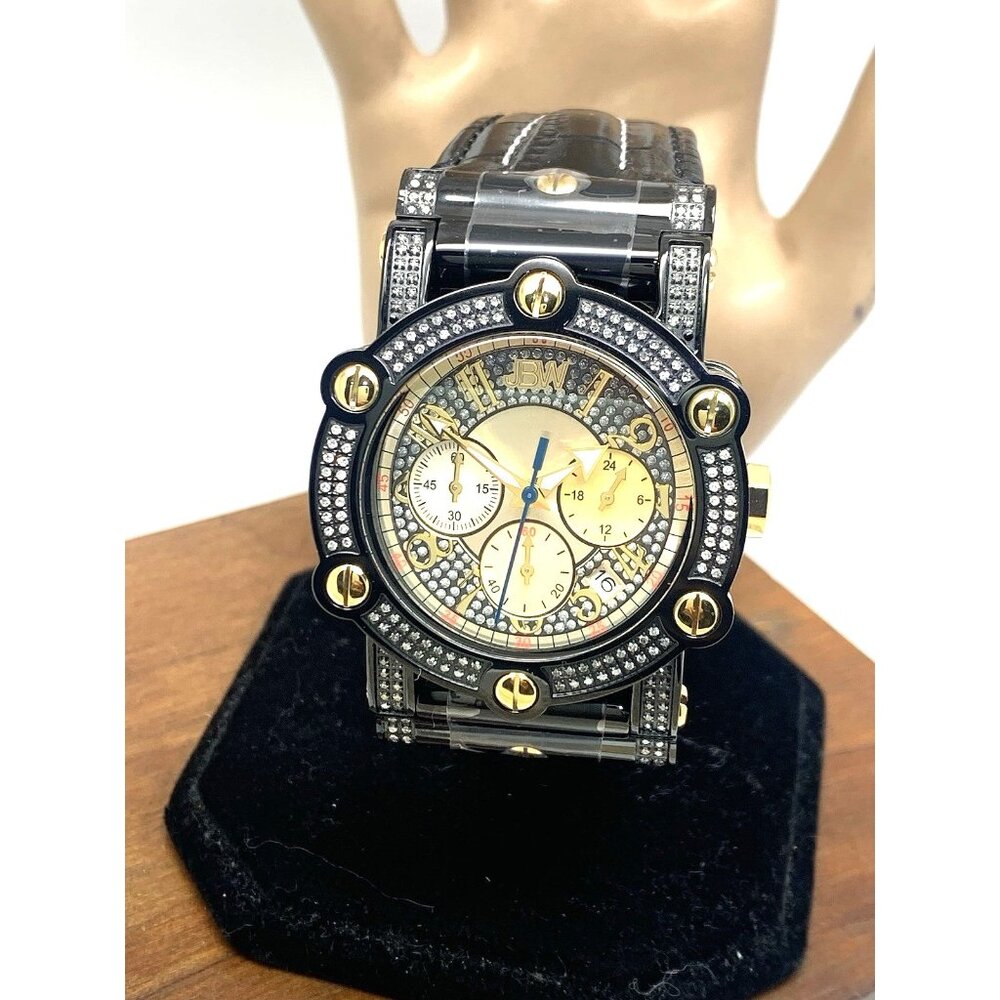 JBW Men's Watch JB-6215-10B 10 YR Anniversary Phantom 1.96ctw Diamond Quartz